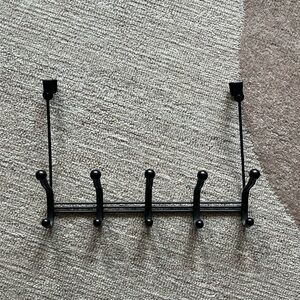 Black Wall-Mounted Coat Rack